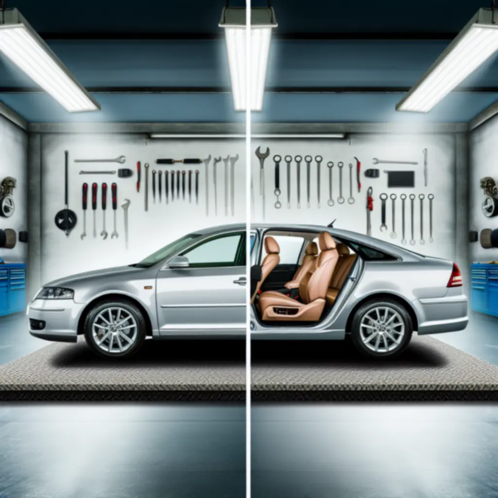 Auto-personalisatie: voor en na modern interieurupgrade