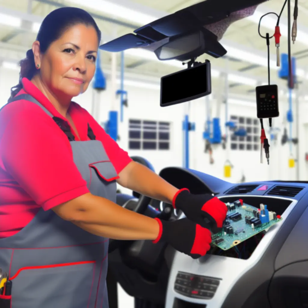 Moderne werkplaats voor auto-upgrades